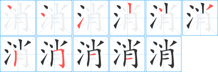 消的筆順筆畫