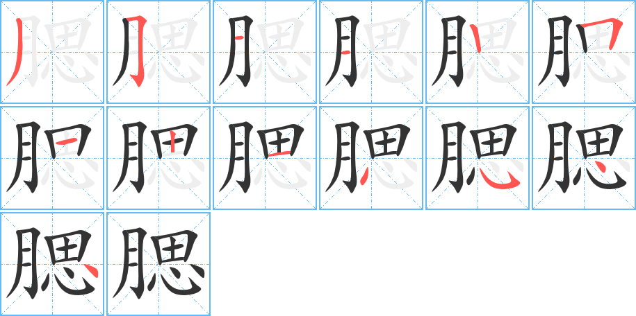 腮的筆順筆畫