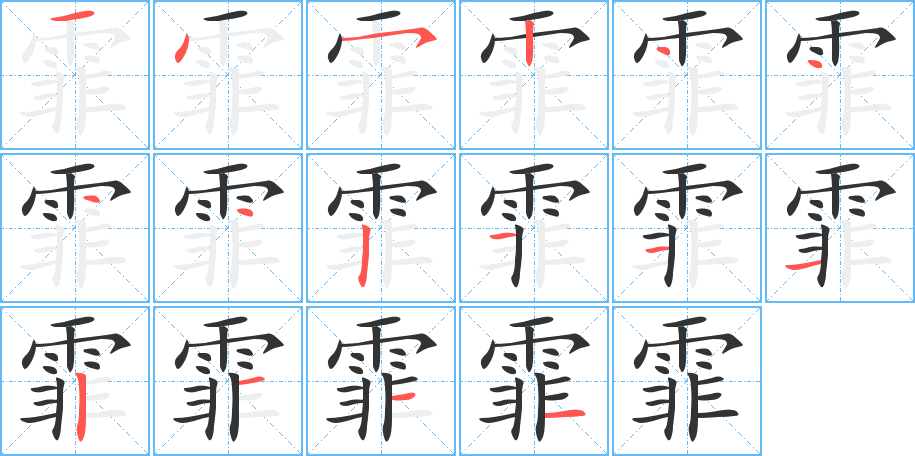 霏的筆順筆畫