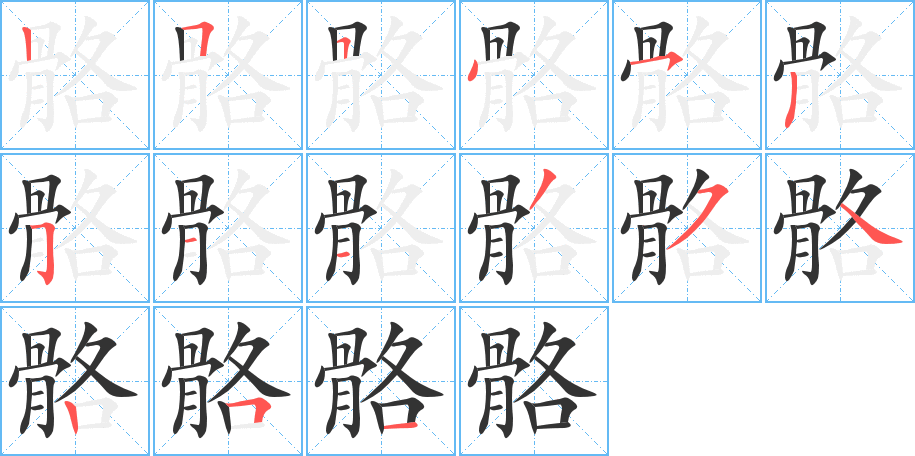 骼的筆順筆畫